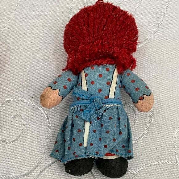 Raggedy Ann & Andy Cloth Dolls Vintage approx. 4.75 " - Picture 3 of 6